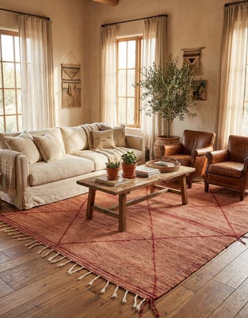 5' x 8' 6 Hand Knotted Moroccan Wool Rug