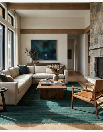 6' 7 x 9' 8 Hand Woven Kilim Modern Wool Rug