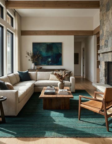 6' 7 x 9' 8 Hand Woven Kilim Modern Wool Rug