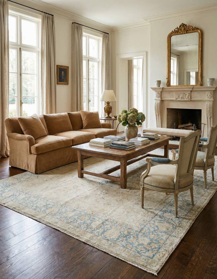 Detail image of 9' 8 x 12' 8 Vintage Royal Wool Rug