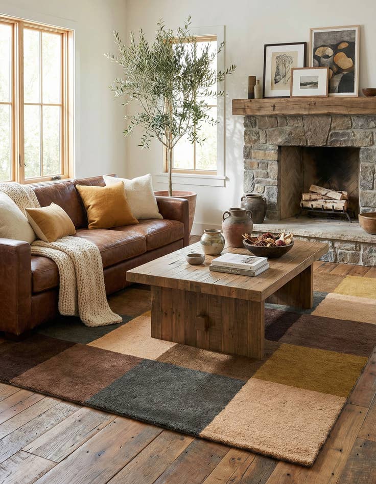 Detail image of 5' 6 x 7' 11  Hand Knotted Gabbeh Wool Rug