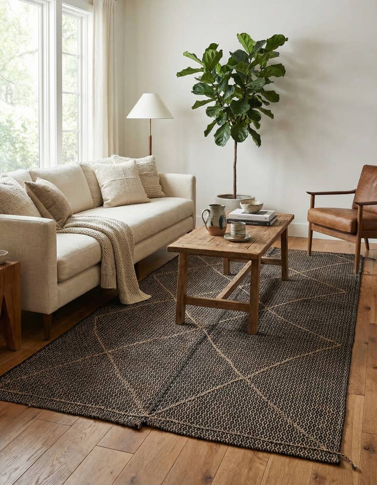 Detail image of 5' 6 x 11' 9  Hand Knotted Moroccan Wool Runner Rug