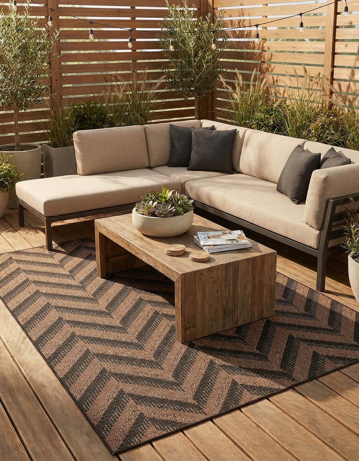 6' x 9' Easy-Clean Modern Indoor / Outdoor...