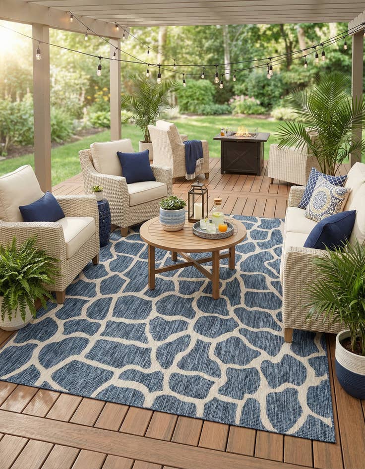 Detail image of  7' x 10'  Washable Safari Indoor / Outdoor Rug