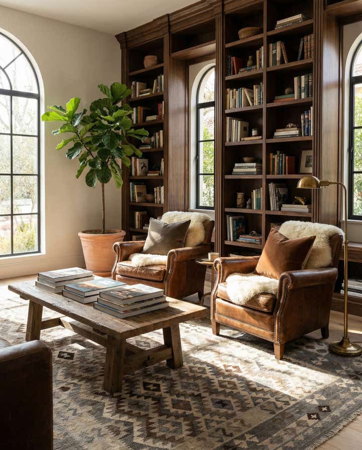 7' x 9' 7 Hand Woven Kilim Maymana Wool Rug