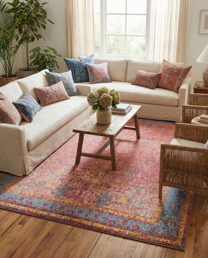 7' 10 x 10' Easy-Clean Traditional Indoor / Outdoor Rug