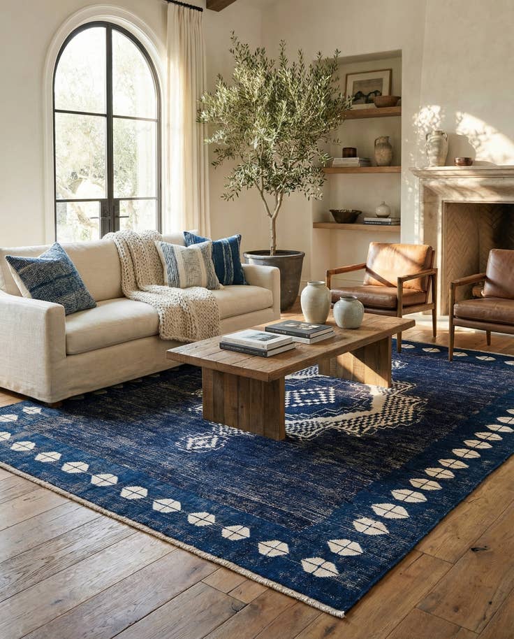 Detail image of 10' 7 x 14' 5 Hand Knotted Moroccan Wool Rug