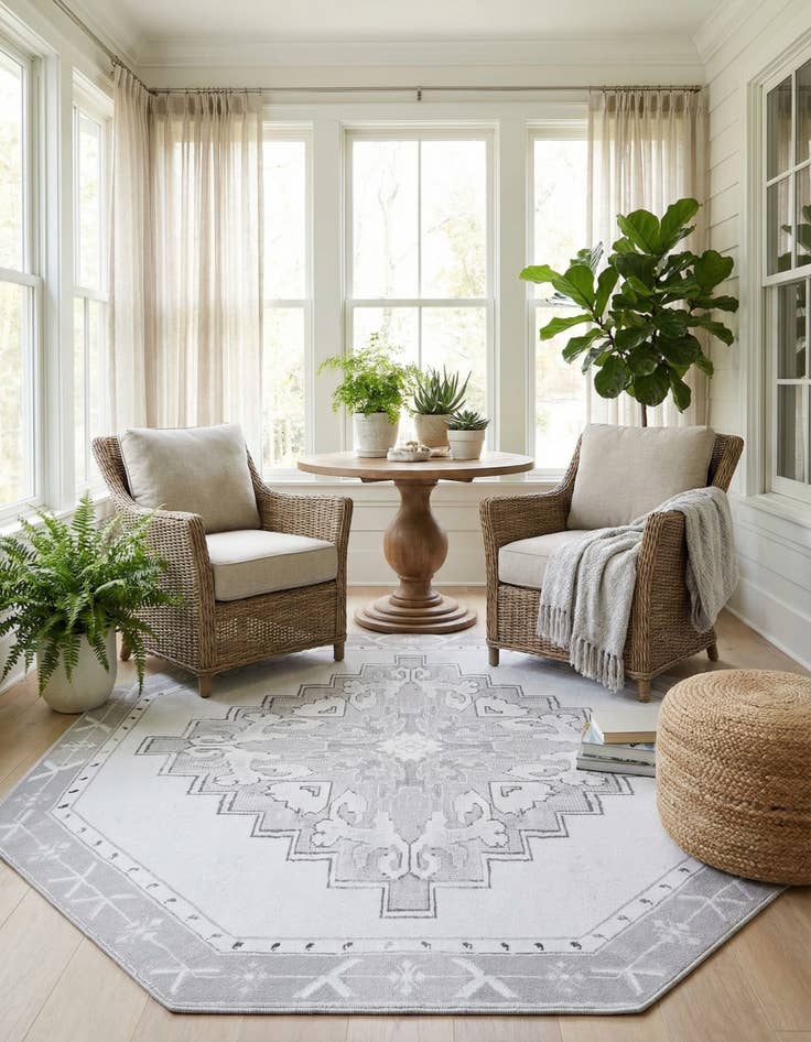 Detail image of 7' 6 x 7' 6 Timeless Octagon Rug