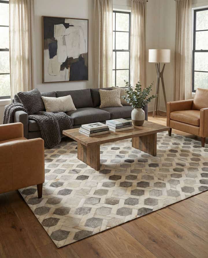 5' 1 x 8' Cowhide Rug
