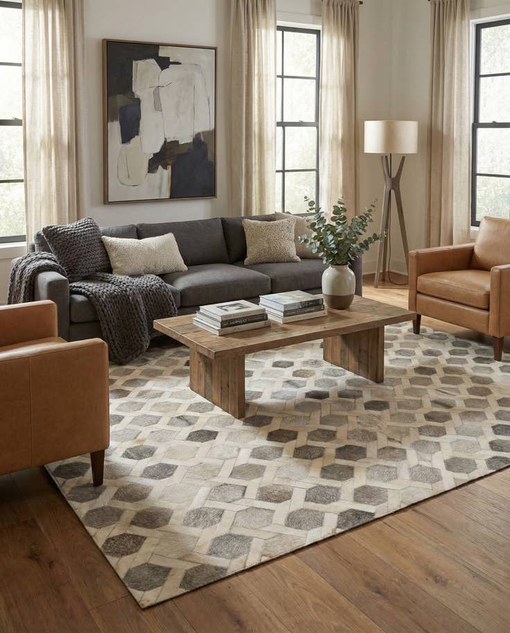 Detail image of 5' 1 x 8' Cowhide Rug