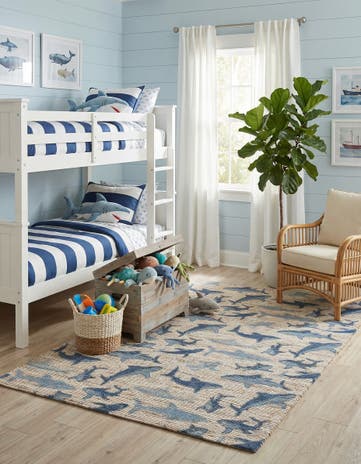 5' 1 x 8' Hand Woven Chenille Jute Rug