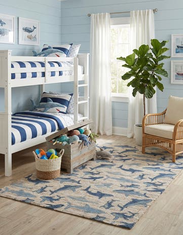 5' 1 x 8' Hand Woven Chenille Jute Rug