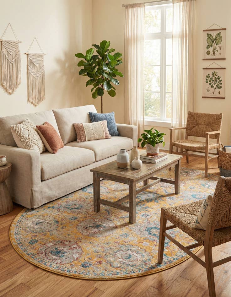 Detail image of 5' 3 x 8' Lola Oval Rug