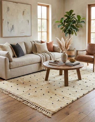 5' x 8' 3 Hand Knotted Moroccan Wool Rug