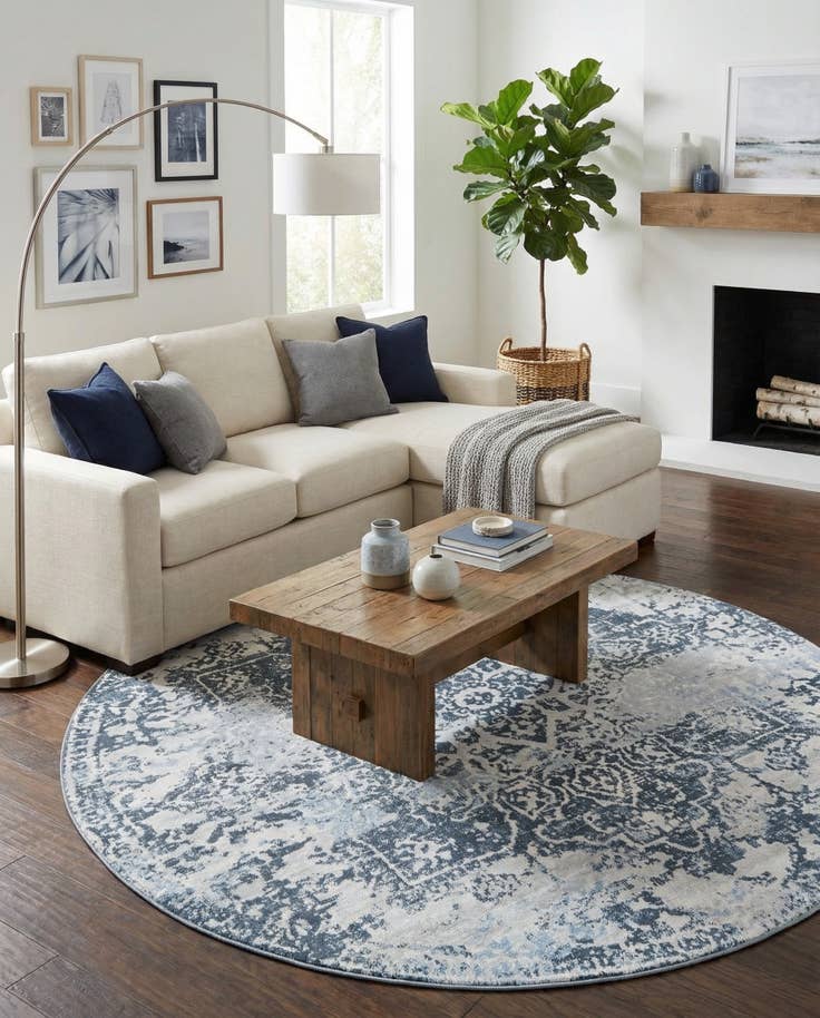 Detail image of 7' 10 x 7' 10 Kamala Washable Round Rug
