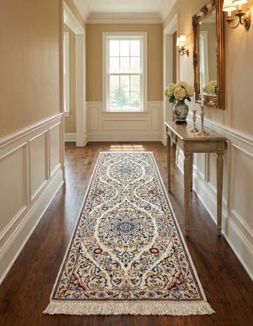 1' 7 x 5' 10 Hand Knotted Nain Rug