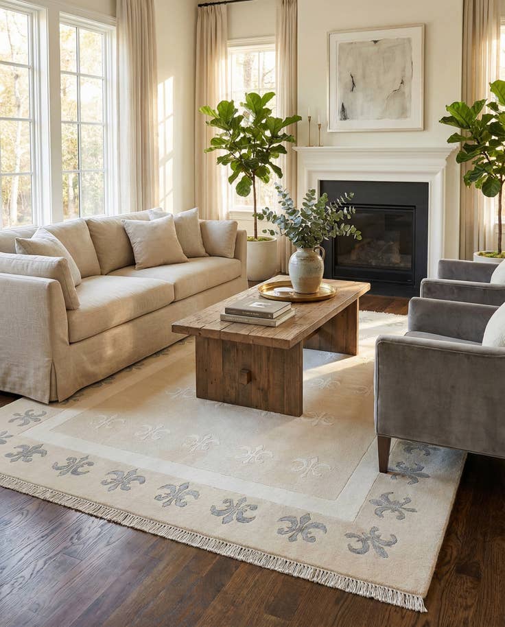 Detail image of 4' 11 x 6' 9 Hand Knotted Darya Wool Rug