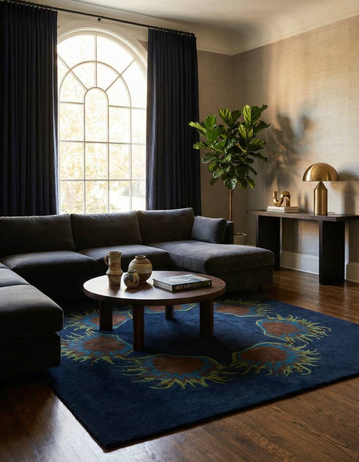 Detail image of 7' 6 x 7' 7 Luna Wool Square Rug