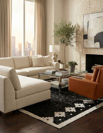 8' 1 x 9' 11 Cowhide Stocks Rug
