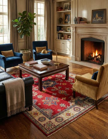 5' x 7' Hand Knotted Kazak Rug
