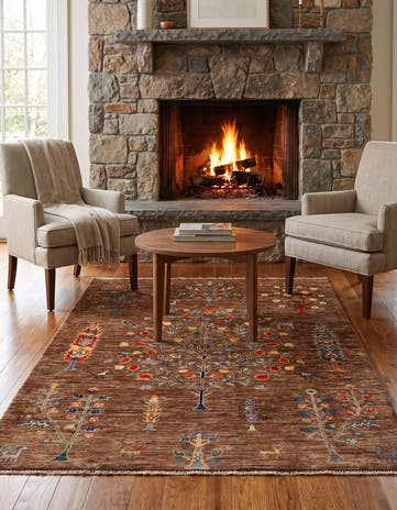 4' 4 x 6' Hand Knotted Ariana Ziegler Rug