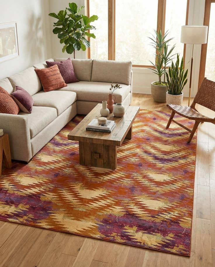 Detail image of 8' x 11' 4 Easy-Clean Modern Indoor / Outdoor Rug