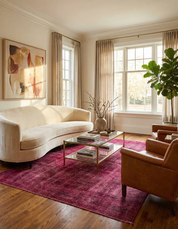 Detail image of 6' 4 x 9' 2  Hand Knotted Ultra Vintage Persian Wool Rug