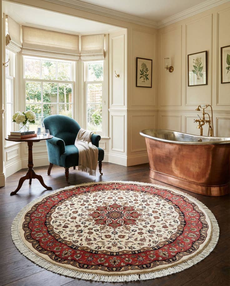 Detail image of 6' 9 x 6' 9 Tabriz Round Rug