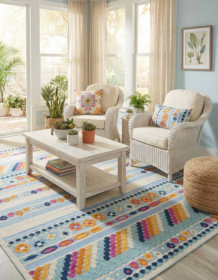 Detail image of 9' x 12' Easy-Clean Aruba Indoor / Outdoor Rug