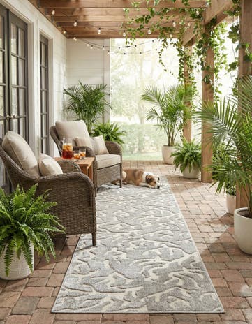 2' 7 x 12' Easy-Clean Sabrina Soto Indoor / Outdoor Runner Rug