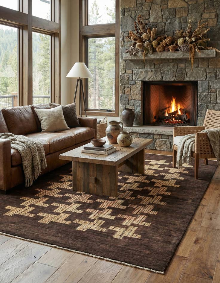 Detail image of 6' x 8' 8  Hand Knotted Kashkuli Gabbeh Wool Rug