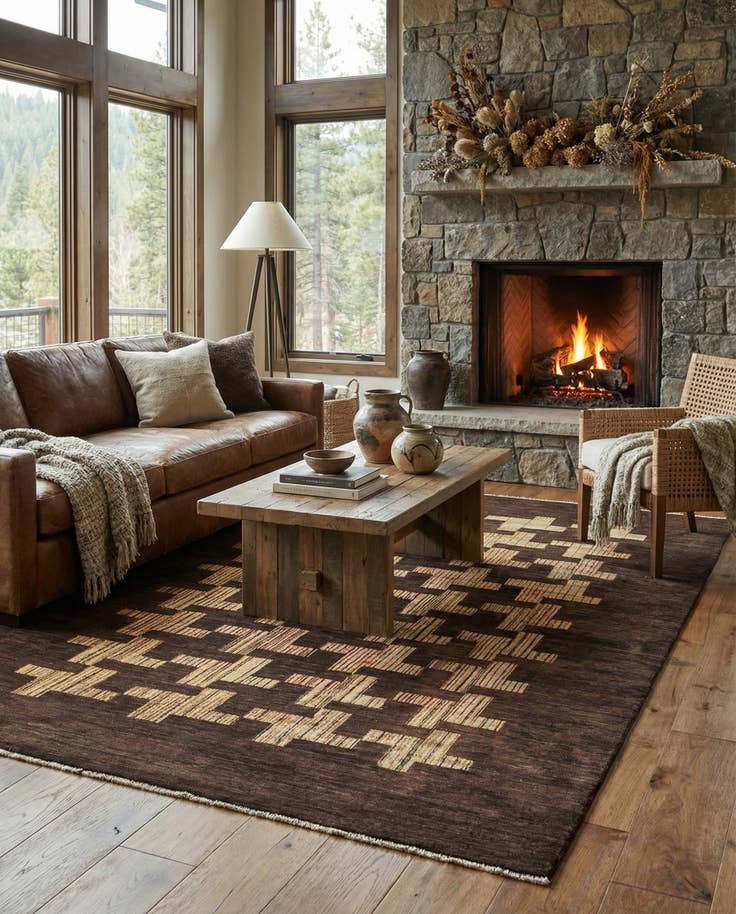 Detail image of 6' x 8' 8 Hand Knotted Kashkuli Gabbeh Wool Rug