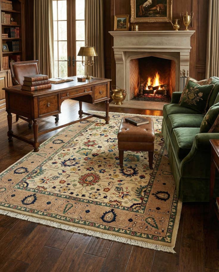 Detail image of 5' 3 x 8' Hand Knotted Kashkuli Persian Rug