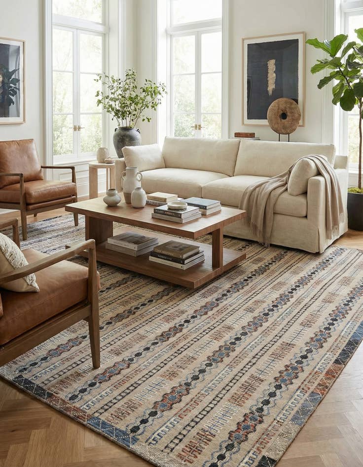 Detail image of 9' 5 x 12' 1  Hand Knotted Darya Wool Rug