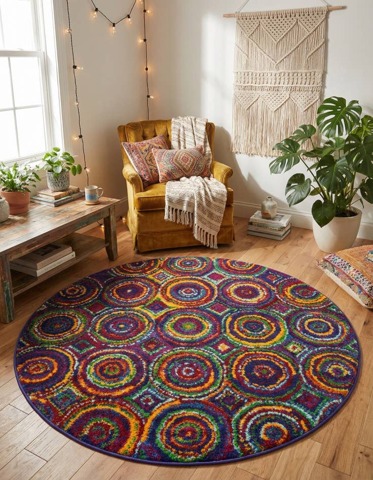 Detail image of  4' x 4' Calypso Round Rug