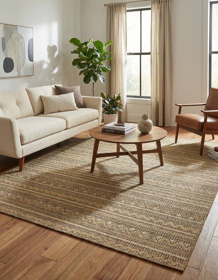 Detail image of 9' x 12'  Washable Modern Indoor / Outdoor Rug