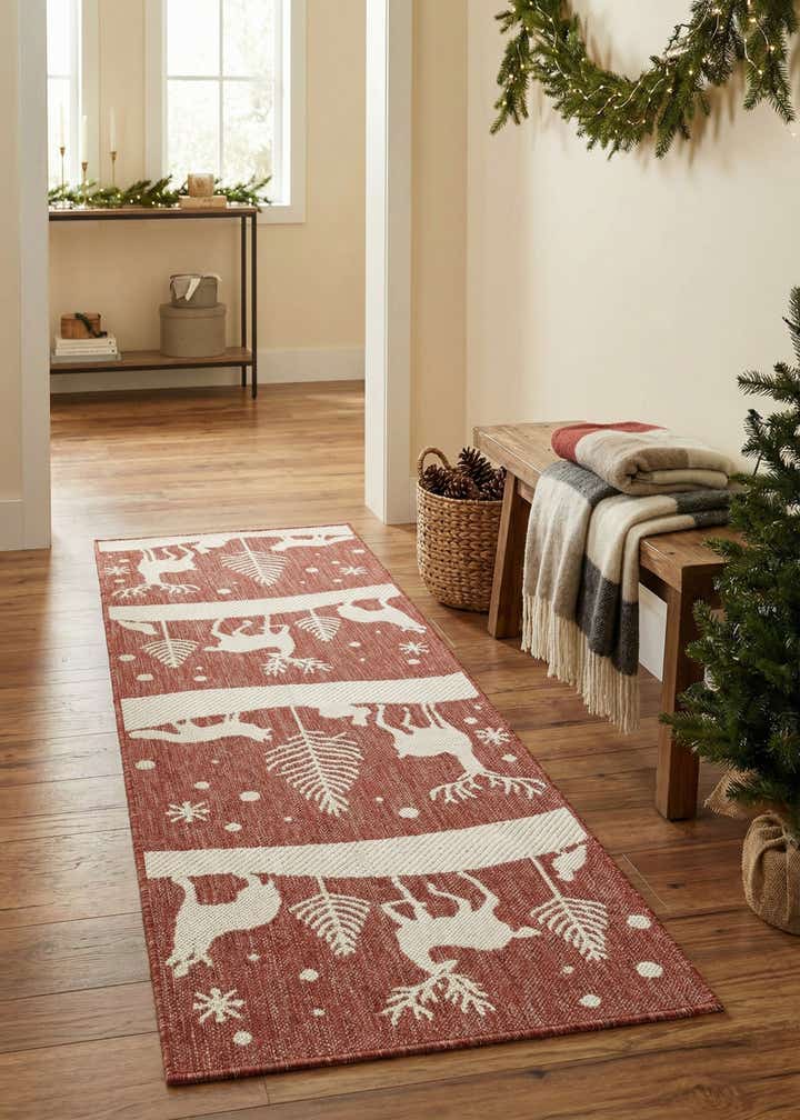 2' x 6' Easy-Clean Holiday Indoor / Outdoor Runner Rug