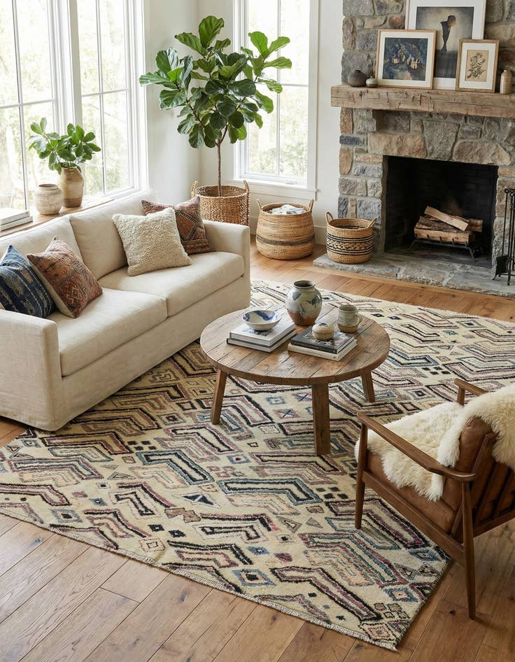 Detail image of  8' 1 x 10' 2  Hand Knotted Darya Wool Rug