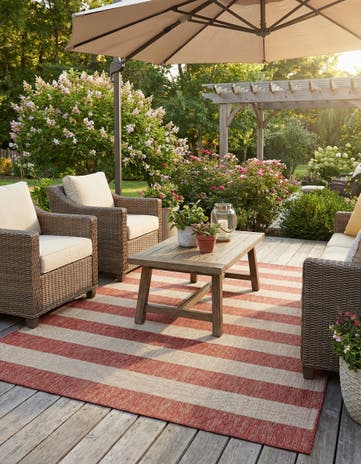 7' x 10' Easy-Clean Ribbon Indoor / Outdoor Rug