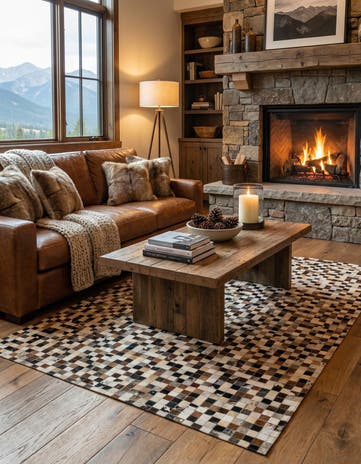 5' 1 x 7' 10 Cowhide - Patchwork Rug