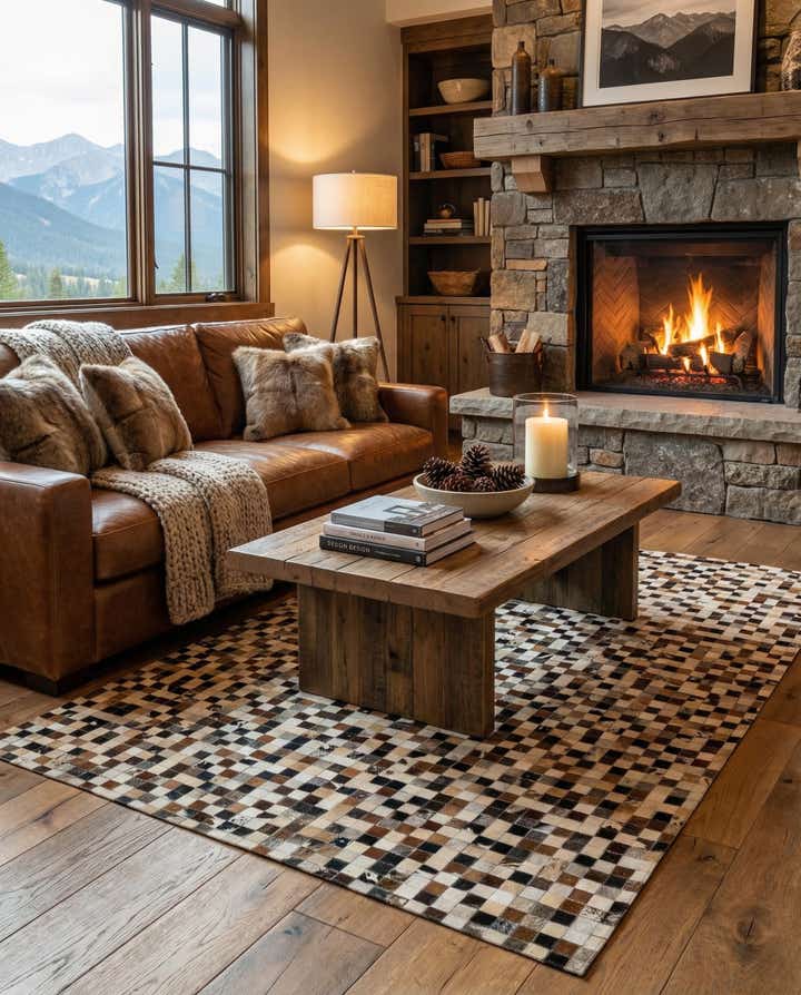 5' 1 x 7' 10 Cowhide - Patchwork Rug