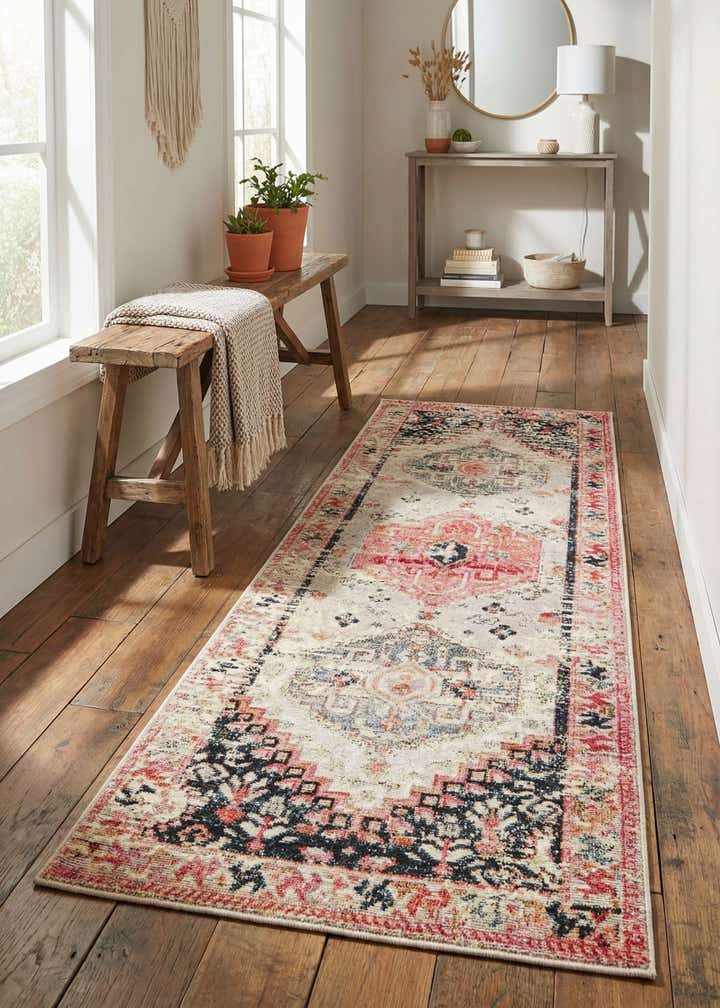 2' x 6' Easy-Clean Traditional Indoor / Outdoor Runner Rug