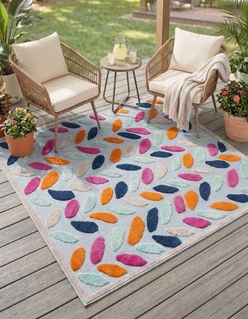 5' 3 x 5' 3 Easy-Clean Aruba Indoor / Outdoor Square Rug