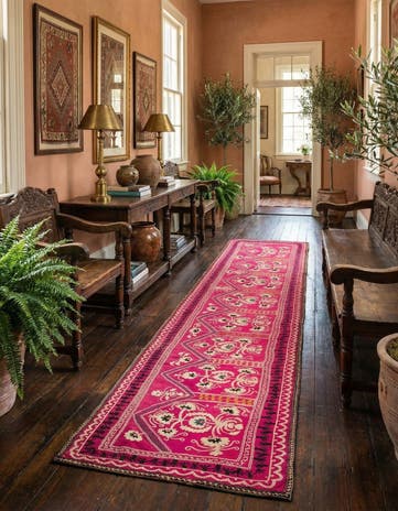 2' 4 x 11' 3 Suzani Runner Rug