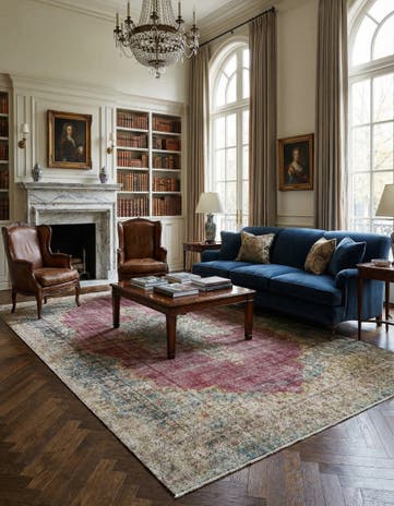 8' x 14' 10 Vintage Royal Wool Rug