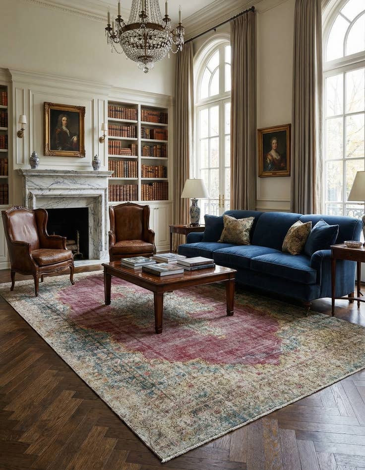 Detail image of 8' x 14' 10 Vintage Royal Wool Rug