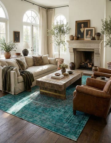 9' 10 x 14' 8 Hand Knotted Ultra Vintage Persian Wool Rug