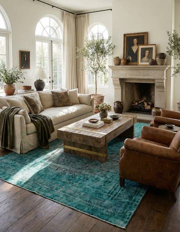 9' 10 x 14' 8 Hand Knotted Ultra Vintage Persian Wool Rug