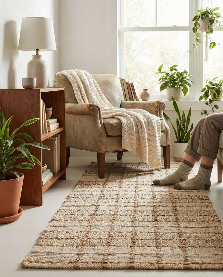 60cm x 155cm Handgeflochten Laurel Handwoven Jute Läufer Teppich