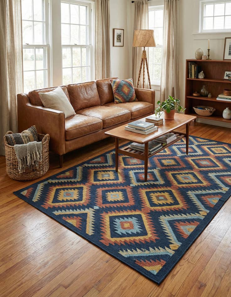 Detail image of  5' 3 x 8'  Washable Belize Indoor / Outdoor Rug